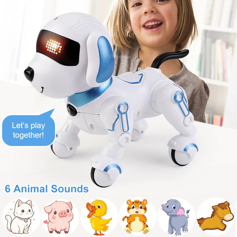 Interactive Remote Control Robot Dog with Programmable Stunts and Touch Features