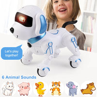 Interactive Remote Control Robot Dog with Programmable Stunts and Touch Features