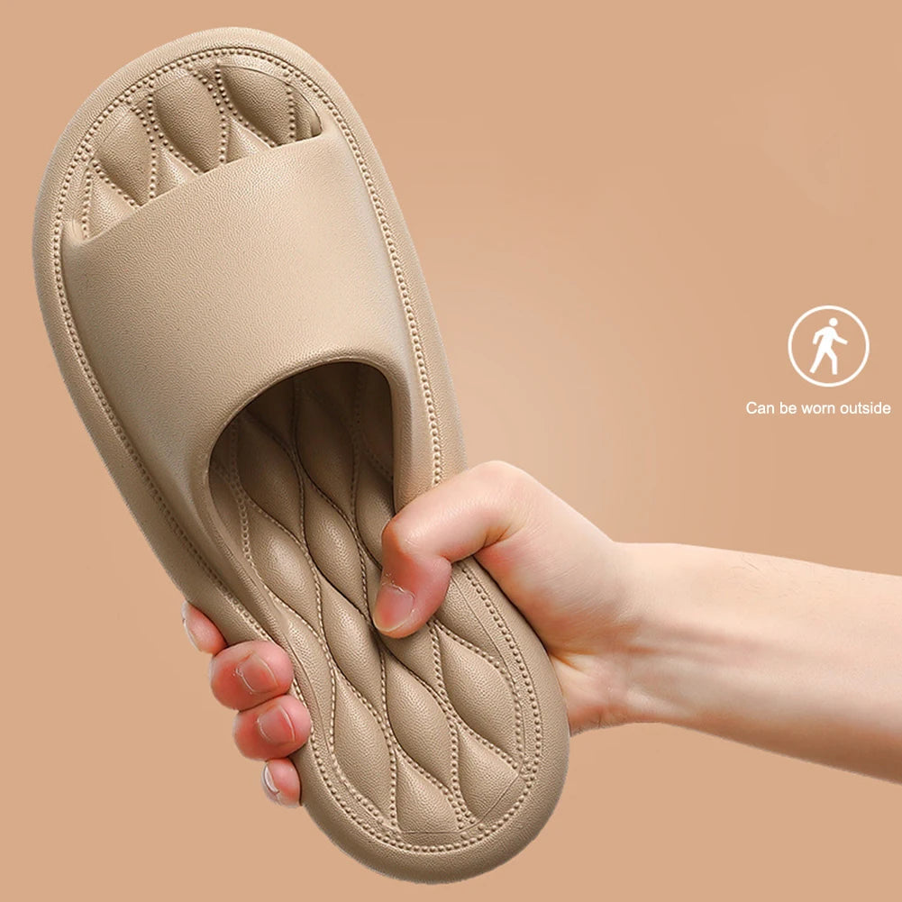 Summer Flip Flops Solid Color Thick Platform Slippers Non Slip Summer Cloud Slides EVA Indoor Home Sandals for Men Women - Buy online at  Vibe In Cart.
