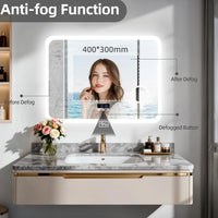 80/100/120/CM LED Bluetooth Bathroom Mirror Touch Antifog with 3X Magnifier Dimmable Date and Time Setting Vanity Mirror - Buy online at  Vibe In Cart.