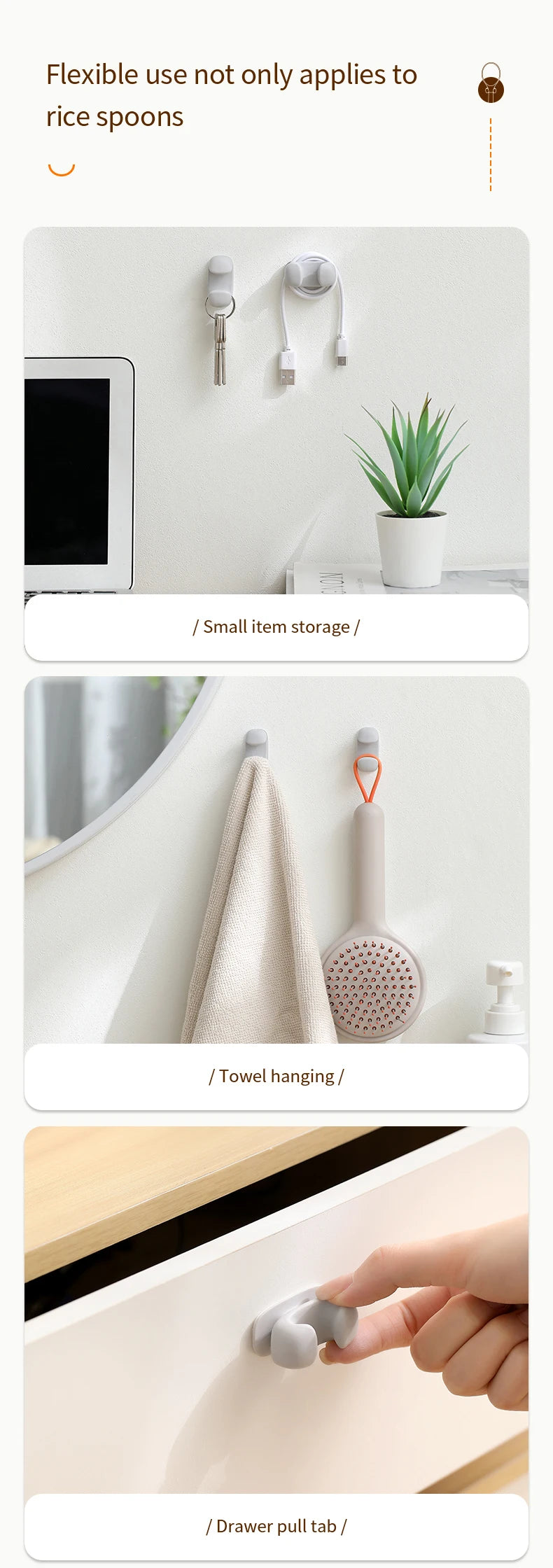 Rice Spoon Holder Silicone Storage Rack, Kitchen Wall-Mounted Cooker Spoon Shelf, Placement Rack - Buy online at  Vibe In Cart.