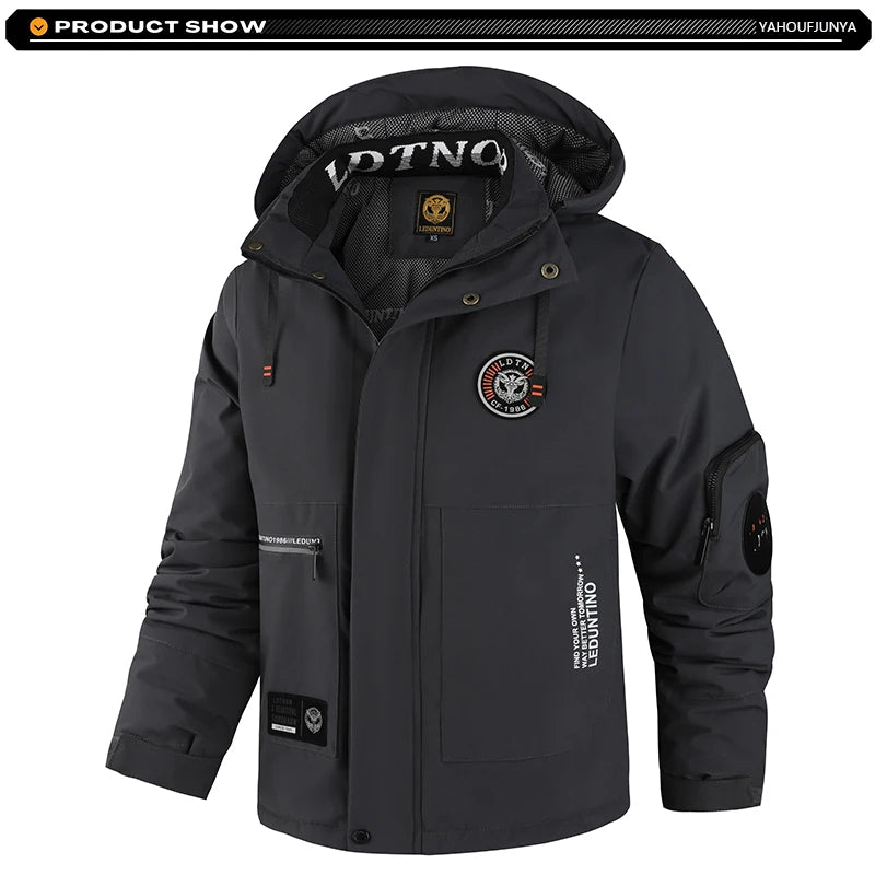 Winter Men Outdoor Windbreak Warm Travel Jacket Men Hooded Casual Fashion Sport Waterproof Climbing Trekking Jacket Male Coat - Buy online at  Vibe In Cart.