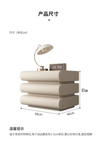 Modern Morocco Nightstand with Drawers and Storage