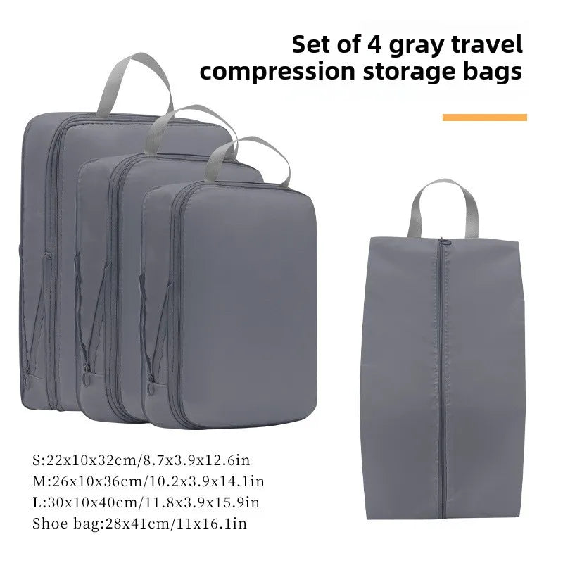 Travel Compression Packing Cubes 4-Piece Set Waterproof