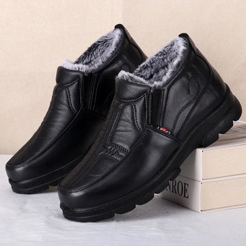 Shoes for Men 2023 Winter Fashion Non-slip Cotton Shoes Men's Thickened Leather Waterproof Casual Snow Boots Zapatillas Hombre - Buy online at  Vibe In Cart.