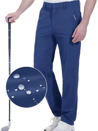 Men's Full Length Slim Fit Breathable Polyester Golf Pants