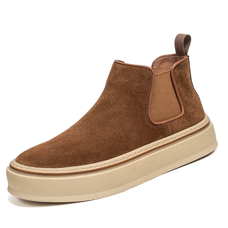 Mens Oxford Boots Stylish High Top Sneakers Casual Sports Shoes British Style - Buy online at  Vibe In Cart.