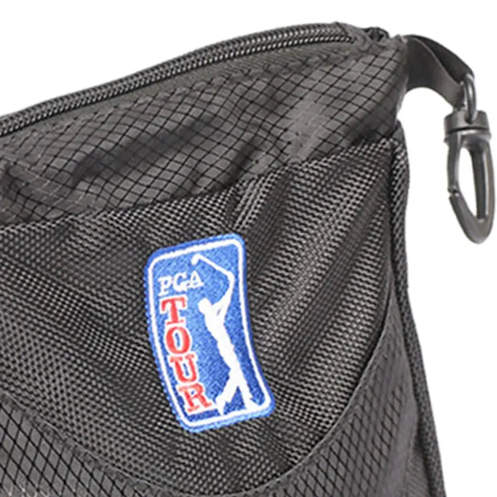 Portable Large Black Golf Ball and Tee Storage Bag