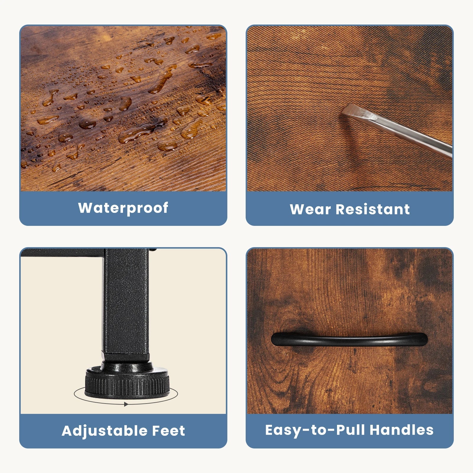 JHK Dresser For Bedroom With 4 Fabric Drawers Nightstand Wardrobe Steel Frame Closet For Clothes Storage Cabinet Of Furniture - Buy online at  Vibe In Cart.