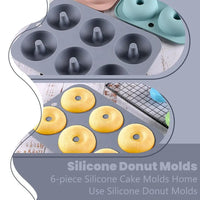6 Holes Silicone Donut Mold Bagel Pan Non-stick Baking Heat Resistance DIY Mould Doughnut Maker Pan Baking Tool for Oven Bakewar - Buy online at  Vibe In Cart.