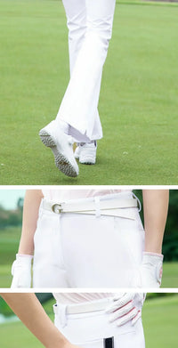 Pgm 2025 Spring Golf Clothing Women High Waist Golf Pants Korean Outdoor Sports Flared Trousers Female Elastic Slim Pants - Buy online at  Vibe In Cart.