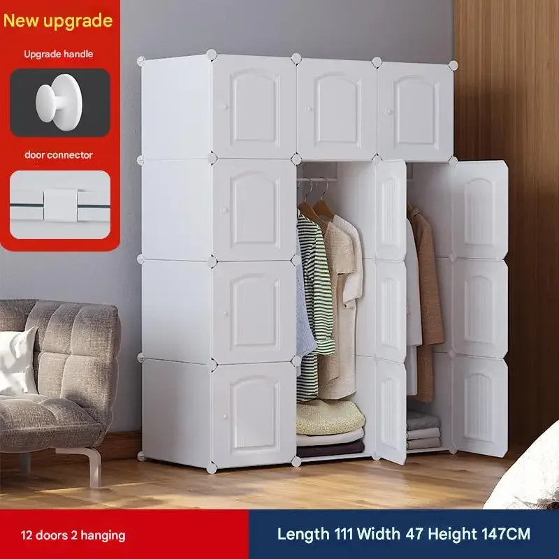 Modern Wooden Wardrobe with Shelves for Jewelry and Makeup