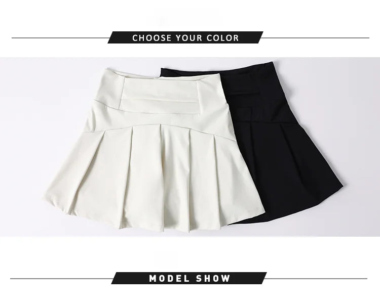 Athleisure Sports Running Gym Short short Breathable Elastic Solid 2 in 1 White Women's Skirt Tennis Dress with Side Pocket - Buy online at  Vibe In Cart.