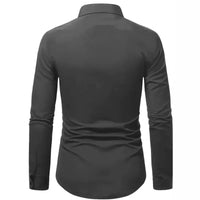 Premium Solid Color Men's Long Sleeve Shirts Fashionable Business Casual SummerAnd Spring Outdoor Daily Wear Digital Printed - Buy online at  Vibe In Cart.