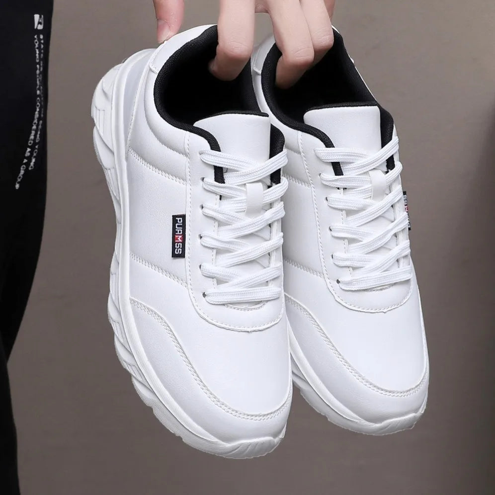 New Men's Sneakers Fashion Leather Men's Casual Shoes Outdoor Jogging Training Shoes High-Quality Comfortable Men's Shoes - Buy online at  Vibe In Cart.