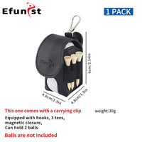 Small Golf Waist Bag in PU with Magnetic Closure, 3 54 mm Tees and Ball Clip