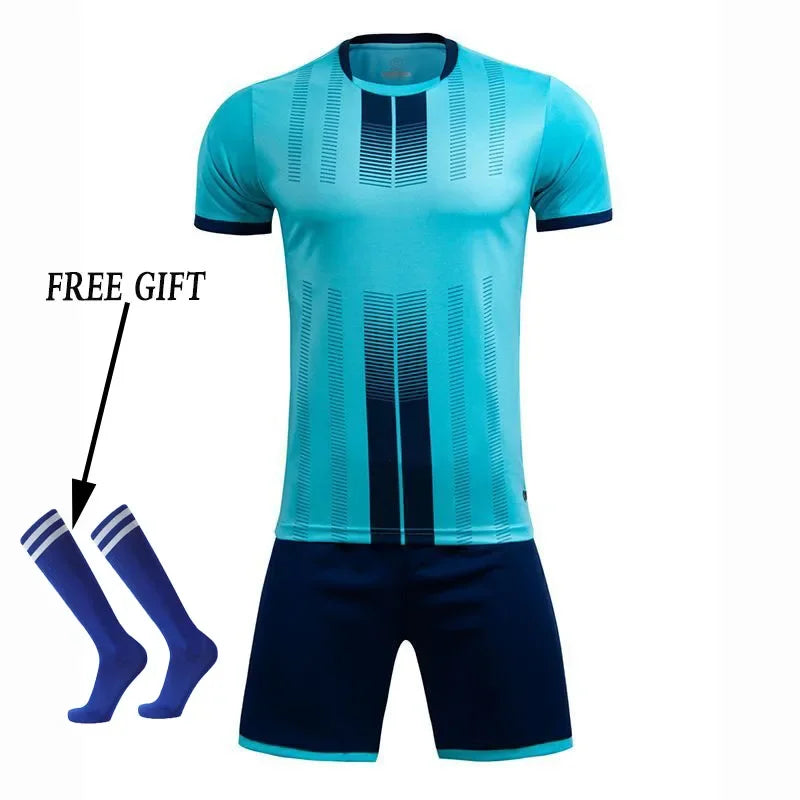 Boys Football Jersey tracksuit Child Soccer Sports Uniforms Kids Play Ball Sportswear Kits vest children's football suit Socks 1 - Buy online at  Vibe In Cart.