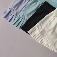 High Waisted Sports Short Skirt Summer New Style Cool Anti Glare Including Lined Shorts Fitness Yoga Quick Drying Pleated Skirt - Buy online at  Vibe In Cart.