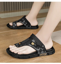Men's high-quality beach shoes summer outdoor casual flip-flops sandals soft-sole non-slip comfort fashion dual-purpose slippers - Buy online at  Vibe In Cart.