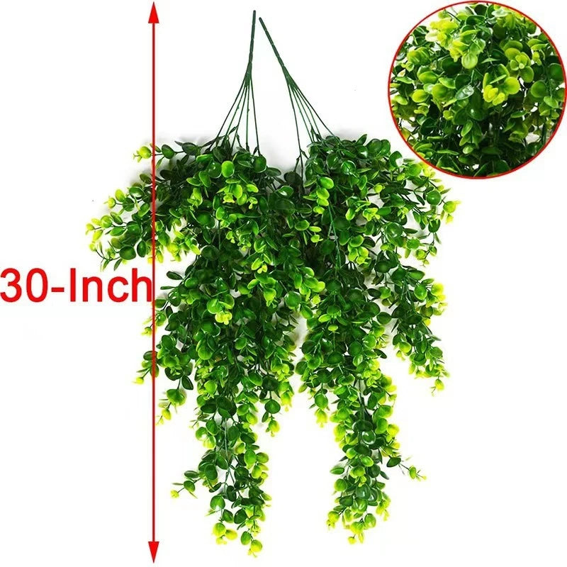 1Pcs Artificial 5Forks Rattan Eucalyptus Wall Hanging Simulation Greenery Fake Hanging Plants Vine Diy  Home Outdoor Decor Plant - Buy online at  Vibe In Cart.