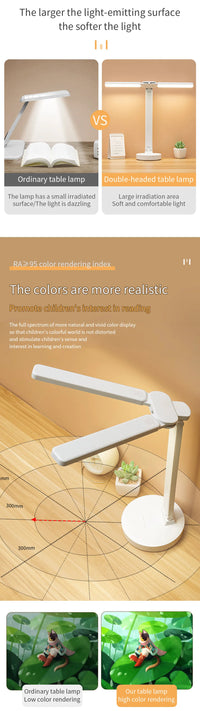 Dimmable Touch LED Desk Lamp with Calendar Temperature Clock