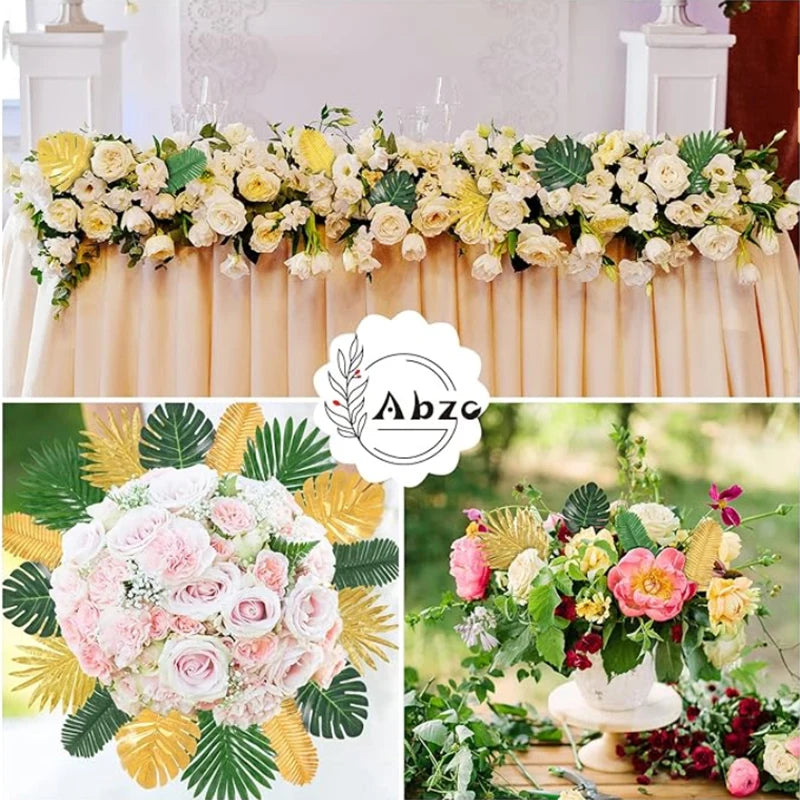 Artificial Tropical Palm Leaves Hawaiian Luau Jungle Safari Animal Theme Party Supplies Birthday Wedding Baby Shower Decoration - Buy online at  Vibe In Cart.