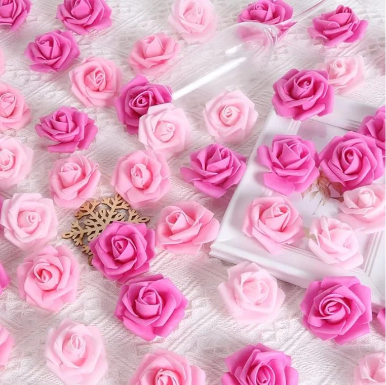 10/20/50Pcs Artificial Foam Rose Flowers PE Fake Flower for Home Room Dceor Wedding Party Halloween Thanksgiving Christmas Decor - Buy online at  Vibe In Cart.