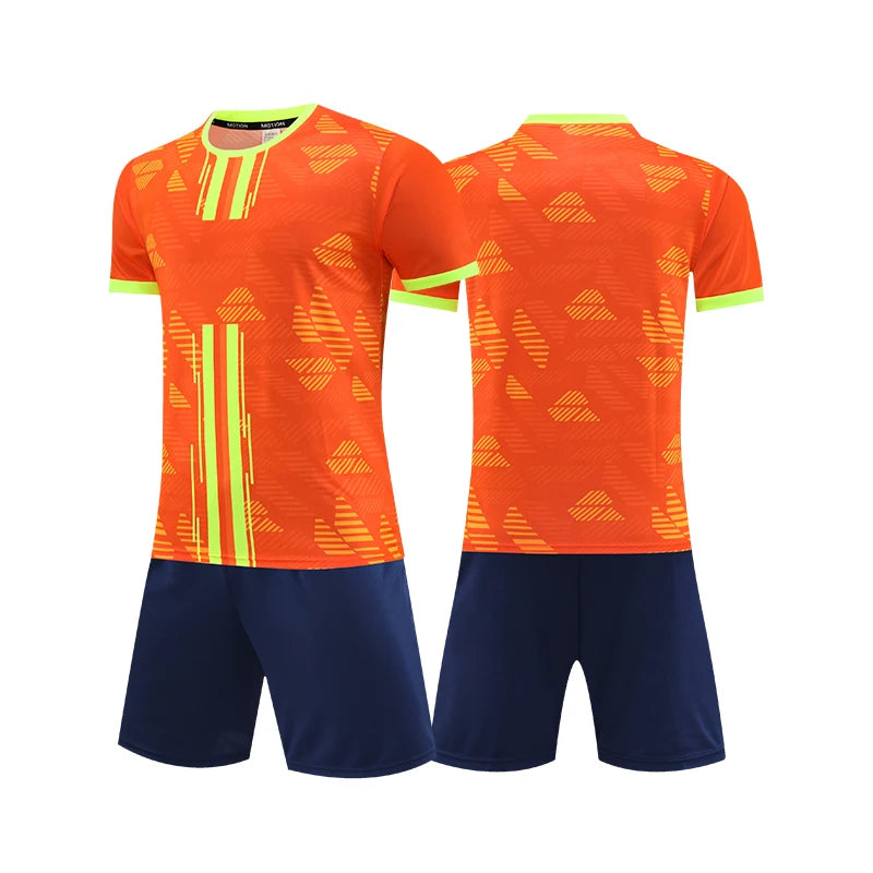 Soccer Uniform Set for Adults and Kids with Shirt and Shorts