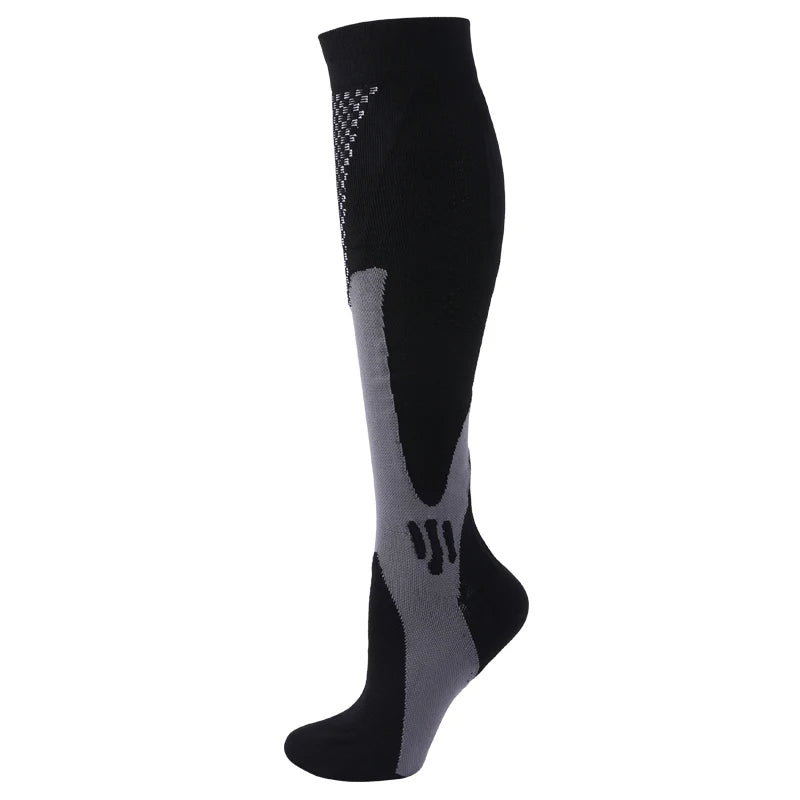 Knee-High Compression Socks for Men and Women, 20-30 mmHg, Black