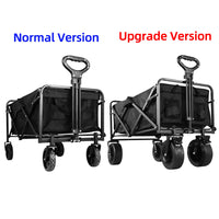 Collapsible Folding Utility Beach Wagon Cart Heavy Duty Large Capacity Fold Wagon Outdoor Trolley Portable Camping Cart Table - Buy online at  Vibe In Cart.