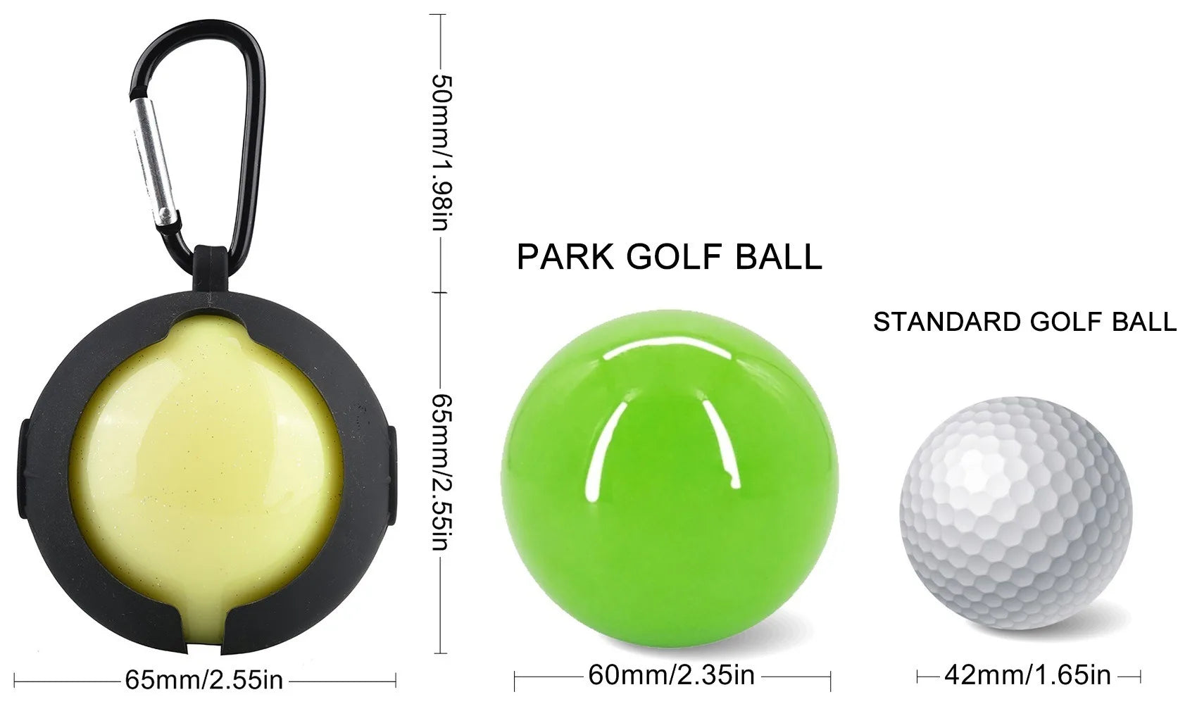 Portable Golf Storage Bag Golf Park Ball Silicone Sleeve With Carabiner Clip Golf Park Ball Carry Bag Golf Sports Accessories - Buy online at  Vibe In Cart.