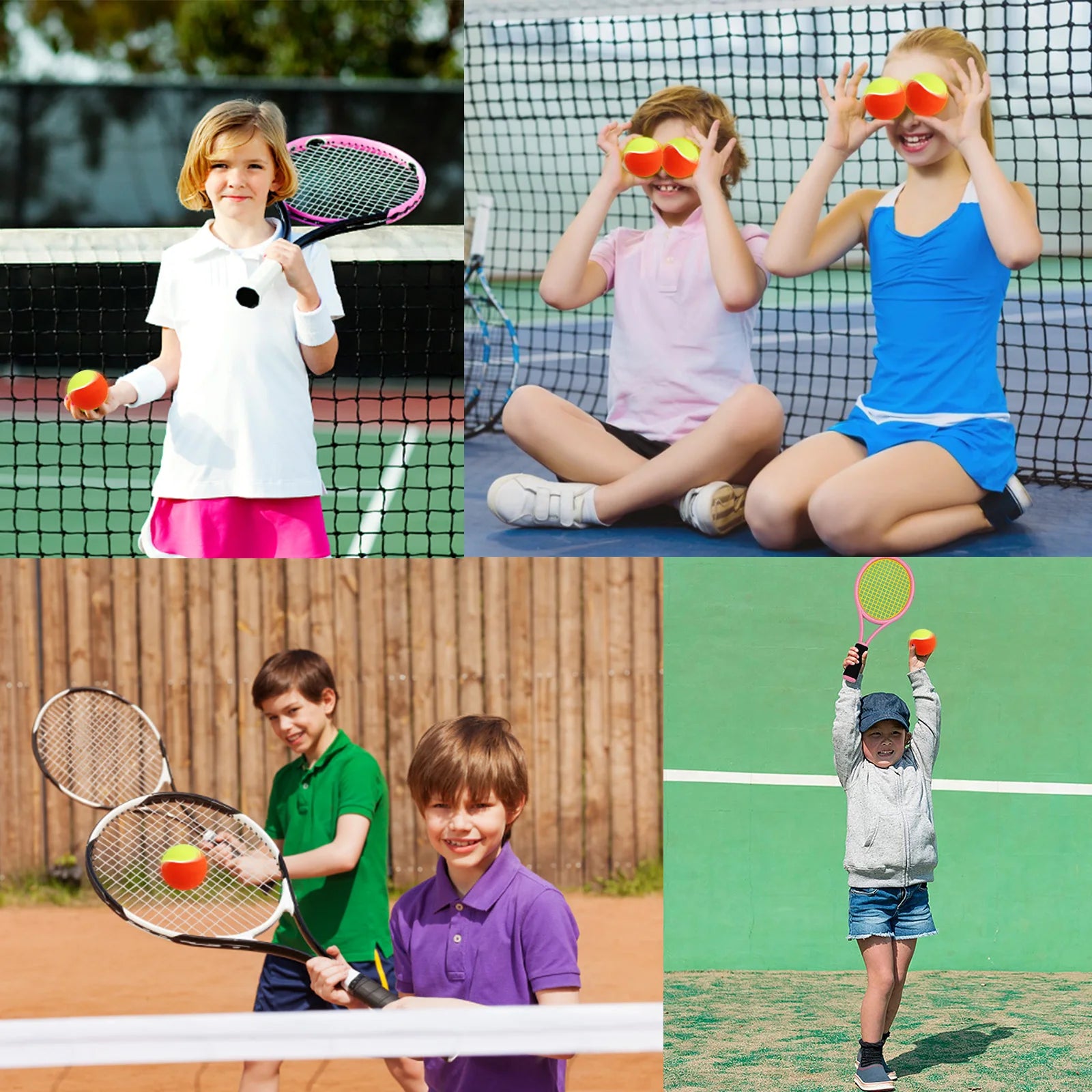 Tennis Balls for Kids 6pcs Soft Elastic Low Compression Pressureless Training Ball with Carry Bag for Youth Beginner Practice - Buy online at  Vibe In Cart.
