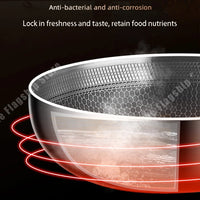 316 Stainless Steel Frying Pan Wok Non-stick Cooking Honeycomb Steak Gas Stove Pot Induction General Saucepan Kitchen Cookware - Buy online at  Vibe In Cart.