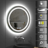 LUVODI Round Illuminate Bathroom Mirror Circle Washroom Toliet Wash Basin Fogless Vanity Mirror Waterproof - Buy online at  Vibe In Cart.