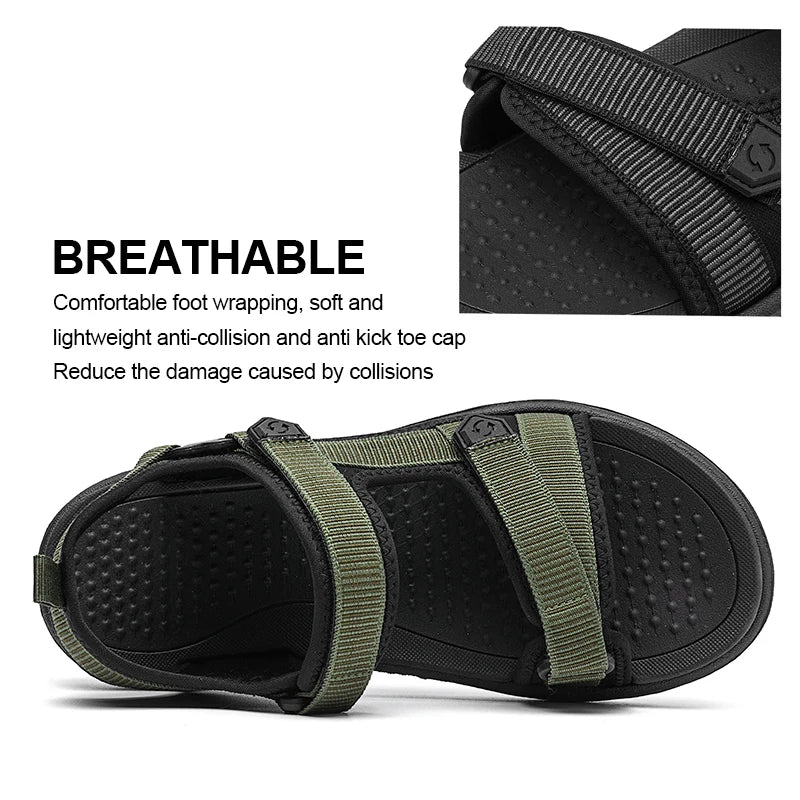 2025 Summer Men Sandals Fashion Leisure Beach Holiday Sandals for Mens Lightweight Shoes New Outdoor Comfortable Casual Sandalie - Buy online at  Vibe In Cart.