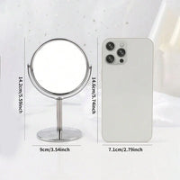3/4/5in Double-Side Makeup Mirror With 2X Magnification Clear Reflection And Easy To Carry Desktop Vanity Mirror With Stand - Buy online at  Vibe In Cart.