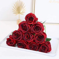 1/3/5/10/20pcs Roses Artificial Flowers Rose Flower Branch Artificial Red Roses Realistic Fake Rose for Wedding Home Decor - Buy online at  Vibe In Cart.