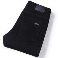 Men Classic Advanced Fashion Brand Pure Black Jeans Man Soft Breathe Stretch Slim Straight Denim Trousers Mens Pants Overalls - Buy online at  Vibe In Cart.