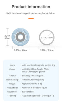 Universal Double Sided Magnetic Ring Phone Holder and Stand