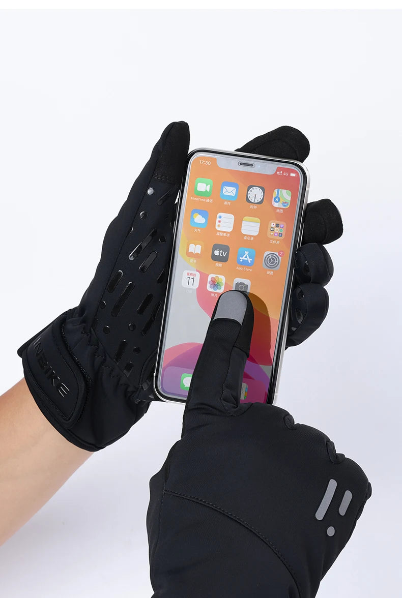 Winter Cycling Gloves For Men And Women Warm Fleece Waterproof Touchscreen