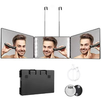 S Travel Portable 360 Trifold Vanity Makeup Mirror with Height Adjustable Telescoping Hook for Hair Self Cutting Fordable Mirror - Buy online at  Vibe In Cart.