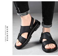 Hot Sale Men Sandals Casual Shoes Outdoor Walking Sandals for Men Beach Shoes Men Slippers Open Toe Flat Two Passes - Buy online at  Vibe In Cart.
