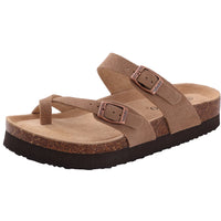 Men's Arch Support Slides Sandals With Adjustable Buckle