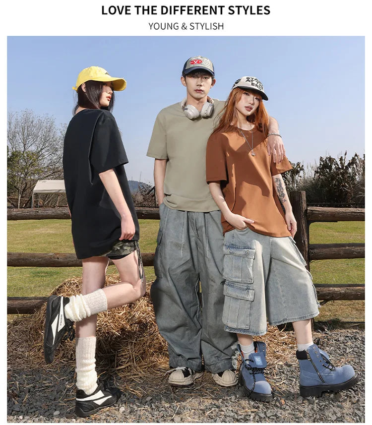 Men's t-shirts 2025 Summer Oversize Cotton T-Shirt Casual High Quality Short Sleeves Tee Shirt Men Basic Solid color Sports Tops - Buy online at  Vibe In Cart.