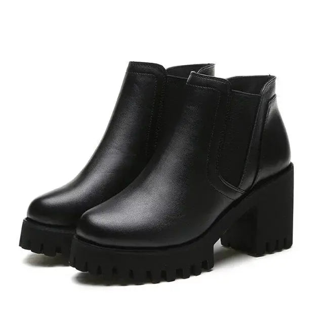New in Women Boots Comfortable and Elegant Genuine Leather Hot Fur Shoes Woman Winter 2025 Chelsea Autumn Black Fashion Booties - Buy online at  Vibe In Cart.