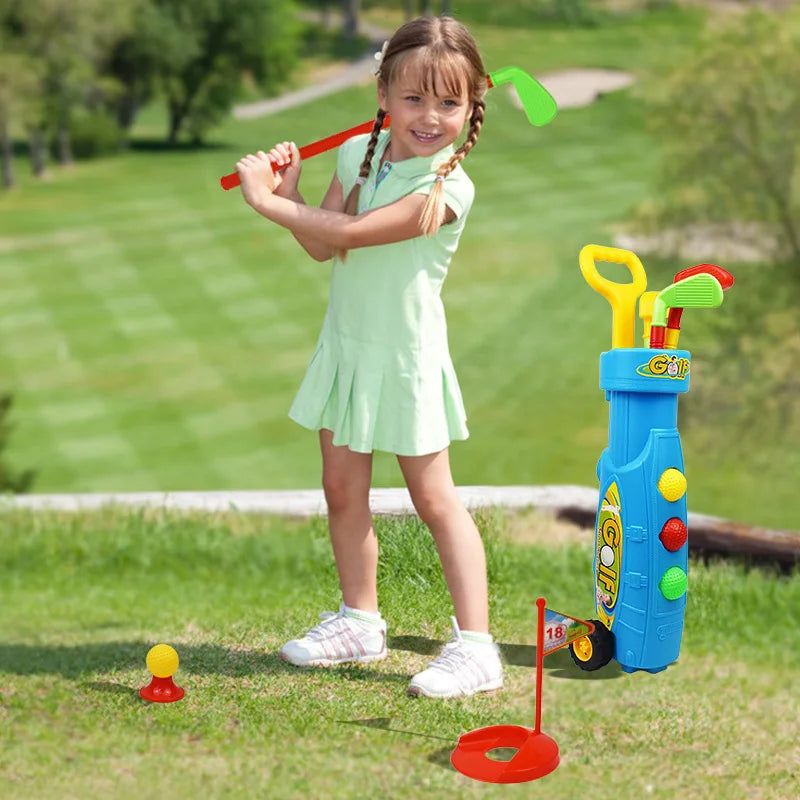 Children's Plastic Toy Golf Set for Indoor and Outdoor Play
