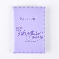 Solid PU Leather Passport Holder Wallet Card Case for Travel