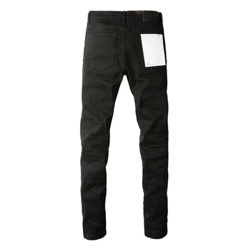 Men's High Purple USA Stretch Skinny Jeans Pants Color Distressed Black Streetwear Button Fly Ripped Jeans - Buy online at  Vibe In Cart.