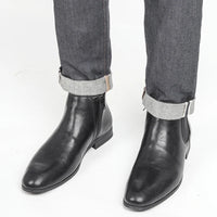 Men's Soft Leather Chelsea Ankle Boots with Zip, Sizes 7-13