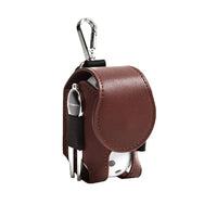 Mini Leather Golf Ball Storage Pouch with Waist Clip